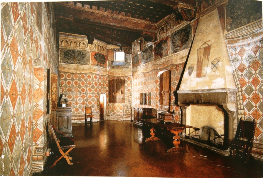 Jídelna, tzv. Sál papoušků, Palazzo Davazati, Florencie, 14. stol.,malý.JPG