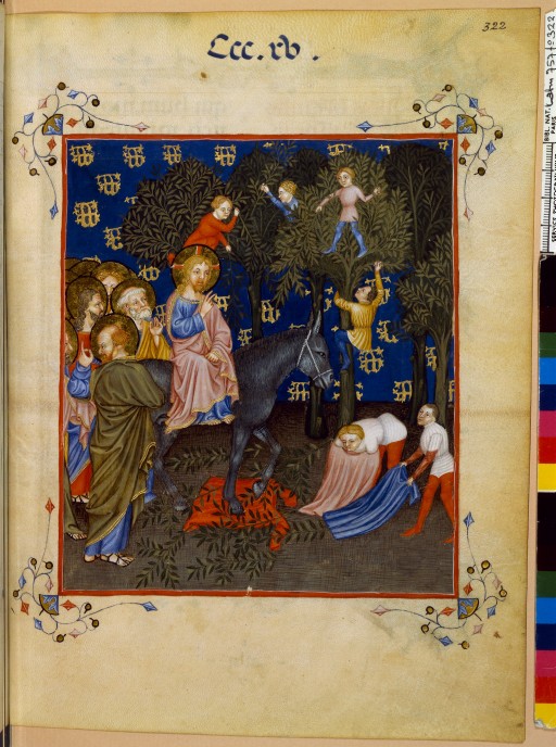 fol. 322, Entrée à Jérusalem